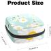 Menstruation Pad Bag with Zipper - Women's Napkin & Tampon Bag - Floral Design (Daisies Chamomile) - Ideal for Girls - Buy Online on GoSupps.com