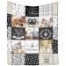 Personalized Dog Blanket with Photo Picture, Leave Paw Prints on My Heart Pet Loss Sympathy Memorial Dog Remembrance Gift Blanket 30 x 40 Inches Multi P14