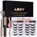 ADOV 10 Pairs Magnetic Eyelashes and 2 Tubes of Magnetic Eyeliner Kit 3D Natural Look Waterproof Reusable False Lashes with Applicator No Glue Needed Easy to Wear Long Lasting False Eyelashes Set