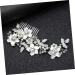 Angoily Tiara Wedding Hair Comb Wedding Headpiece Flower Leaf Hair Comb Pearl Diamond Hair Comb Bridal Headdress Bridal Hair Comb Mosaic Alloy Bride - Buy Online on GoSupps.com