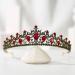 SweetV Red Crystal Princess Crown Tiara for Women - Perfect for Weddings, Proms, Birthdays, and More! - Buy Online on GoSupps.com
