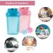 Leakproof OOTD Protein Shaker Bottle 400ml - BPA Free Sieve & Scale for Smooth Whey Protein Shakes - Blue & Pink (2PC Set) - Buy Online on GoSupps.com