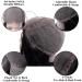 Muokass 4x4 HD Lace Closure Wig 18 inch - 180% Density Straight Brazilian Virgin Hair - Natural Color, Pre Plucked, Glueless, Elastic Bands - for Black Women - Buy Online on GoSupps.com