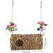 Durable Bird Grass Woven Swing with Hooks - Fun Chew Toys for Parrots Budgies Lovebirds & Finches - Ideal Bird Cage Accessory - Buy Online on GoSupps.com