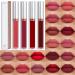 18 Color Lipstick Lip Gloss Long Lasting Waterproof Non Stick Lipstick Birthday Mother's Day Valentine's Day Gift for Women and Girls 2.5ml One Size L