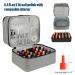 COLAZ Nail Polish Case with UV Light Storage - Double-Layer Organizer for 30 Bottles, 1 Led Lamp - Professional Cosmetic Organizer in Gray - Buy Online on GoSupps.com