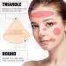 6-Piece Triangle Powder Puff Face Makeup Sponge Set with Strap - Soft Velour Puffs for Mineral Powder & Foundation - Black & Light Skin Tones - Buy Online on GoSupps.com