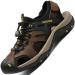 Veool outdoor sandals men closed toe men hike sandals adjustable heel strap sport trekkingandals hiking shoes summer 45 EU brown