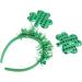 amangul Saint atrick's Day Headband Sequins Shamrock Hair Hoop Green for Head Boppers Irish arty Holiday hoto rop - Buy Online on GoSupps.com