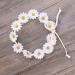 SOLUSTRE Daisy Flower Headband Boho Sunflower Crown Hair Wreath Floral Garland Crown Boho Headpiece Bridal Hair Band (White) - Buy Online on GoSupps.com