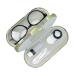 MUF 2-in-1 contact lens case and glasses case double-sided leakage-proof portable tweezers and contact lens-solving bottle for travel set (camouflage) camouflage pattern