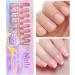 150 -Adhesive False Nails With White French Tips Stick On Full Nails False Nails Wedding Bridal Nails Makeup Supplies 04 - Buy Online on GoSupps.com