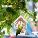 xiaozuo Wooden Hollow Bird House 2 Pieces Bird House Bird Houses for Outdoor Blue Bird House with Warm Light Wooden Hanging Bird House for Small Bird DIY Bird Cage Making Decoration667 - Buy Online on GoSupps.com