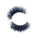 FOXSCOS Color Eyelashes Beautiful Natural Colorful False Eyelashes Halloween 3D Mink Lashes 100% Siberian Mink Color 20mm Short Style 1 pair  Cat-Eye Cosplay Makeup Lashes(Blue Black ) Blue Black(20MM)