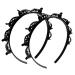 Jinglive Hairstyle Aid Hair Reifts 2 Spit Double Bang Hair straps Hairyard Gothic Punk Hairstyle Hairpin Hairdress Double Pony Twist hair band Clips for women girls