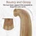 Runature 45cm Real Hair Ponytail Extensions - Blonde Highlights Remy Human Hair 80g - #16P24 Braid - Buy Online on GoSupps.com