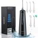Water Dental Flosser Teeth Pick 300ML Portable Oral Irrigator Micro-Bubbles Tech 4 Modes 8 Intensities Rechargeable Travel Irrigation Cleaner IPX7 Waterproof Electric Water flosser