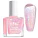 Glitter Nail Polish - Translucent Sparkly Nail Polish - Reflective Pink Nail Varnish - 60 Second Quick Dry Nail Polish - No Bake No Chip Breathable Nail Polish Long Last for Women