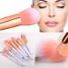 10-Piece Pink Kabuki Makeup Brush Set - Synthetic Eyeshadow Primer Powder Blush & Contour Brushes for Flawless Application | International Shipping - Buy Online on GoSupps.com