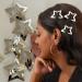 100 Silver Metal Star Snap Hair Clips | Non-Slip Hair Barrettes for Girls & Women | Cute Hollow Star Design - Buy Online on GoSupps.com