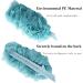 Shower Back Scrubber with Handle - PE Soft Mesh Luffa Sponge for Men & Women - Bath Brush Cyan - Buy Online on GoSupps.com
