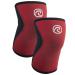 Reh band Kniebandage strength sport knee support for cross fit & heavy training Knee Sleeve made of 5 mm neoprene in many colors & sizes unisex l red - 1 pair
