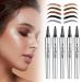 Waterproof 3D eyebrow pencil with 4 fork tips microblading eyebrow pencil hair drawing 4 point brow pen long-lasting natural eyebrow make-up (5 Pack)