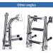 Marinebaby Stainless Steel Folding Pontoon Boat Ladder | 3 Step Stern Mount with Rubber Grips | Portable and Foldable - Buy Online on GoSupps.com