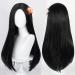 Long Straight Black Kids Wig with Flower Hair Clip - Wigs for Girls | Toddler Cosplay Hairpiece for Halloween Party - Includes Wig Cap | Uniquebe - Buy Online on GoSupps.com