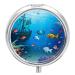 Pill Box Pill Case 3 Compartment Travel Pill Box Ocean Underwater Fish Printing Small Pill Box Portable Medicine Pill Case Pill Organizer for Purse & Pocket for Travel Handbag (Round)
