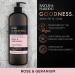Baylis & Harding Goodness Rose & Geranium Natural Body Wash 1 Litre (Pack of 6) - Vegan Friendly 1 l (Pack of 6) Rose & Gernium Body Wash 1L - Buy Online on GoSupps.com