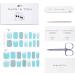 DANNI & TONI Sea Breeze Gel Nail Wraps Set - 28 Stickers, Salon-Quality Manicure Stickers with Sky-Blue Design - Buy Online on GoSupps.com