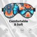 Blue Butterfly Double-Sided Sleep Eye Mask | Soft Adjustable Blindfold Block Light - Comfort for Sleep | Shop Now - Buy Online on GoSupps.com