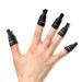 Pronto - 10 Piece Set Plastic Acrylic Soak Off Cap Clip – Professional Nail Art UV Gel Polish Remover - Reusable and Space Saver Wrap Cleaner Cap Clip (Black)