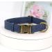 Didog Soft Leather Dog Collar - Durable Adjustable Blue Collar with Quick Lock Metal Buckle for Large & Medium Dogs | Fits 15-23 - Buy Online on GoSupps.com