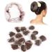 PROUSKY 20 Pcs Hair Nets Hair Bun Holder Hairnets for Bun Hair Nets Invisible Elastic Edge Mesh Ballet Bun Net Holder for Women Girls Dance Nurse Wig Fixing Hair (Coffee)