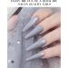 Ebanku 20PCs Gray UV Gel Nail Film - Self-Adhesive Nail Foil Wraps & Stickers for Women & Girls - Includes Nail File & Stick for Easy Nail Decoration - Buy Online on GoSupps.com