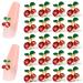 WLLHYF 20 Pieces 3D Cherry Nail Charms Reds Kawaii Nail Rhinestones Art DIY Crystal Nail Jewels Designs Nail Gems for Girls Nail Makeup Phone Clothes Shoes Bag Decoration Craft