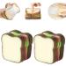 Sandwich Sponge Fun Toast Shape Dish-Washing Sponges Cute Deep Cleaning Thickened Scrub Kitchen Sponges (Sandwich 2) (2 Sandwich) 2 Sandwich