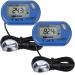2 pieces digital aquarium thermometer LCD water temperature thermometer water Terrarium Temperature display sensor probes thermometer with suction cup for turtle fish