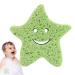 Kids Bath Sponge - Soft Wood Pulp Sponge Body Wash Scrubber | Cute Dead Skin Remover Body Scrubber Bath Rub Shower Brush for Children Kids Baby Toddler Green