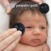 Baby Powder Puff Round Face Powder Puff with Ribbon Bow Body Powder Applicator for Baby Kid Adult Makeup Tool for Home & Travel Black - Buy Online on GoSupps.com