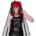 FRCOLOR Mexican Rose Floral Crown Veil with Mask Women Costume for Halloween Party - Buy Online on GoSupps.com