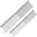 ORIEMARS Metal Dog Combs for Grooming Large and Small Dogs, Stainless Steel Cat Combs with Rounded Teeth for Dogs Cats and Other Pets Removing Tangles and Knots.