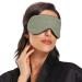 Adjustable Haskirky Light Blocking Eye Mask for Men and Women - Perfect for Travel, Yoga, Meditation, and Deep Sleep - Pure Green - Buy Online on GoSupps.com