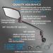 BriskMore Handlebar Bike Mirror - Scratch Resistant Glass Lens - Adjustable & Rotatable Rearview Bicycle Mirror - Silver Lens - Left Side - Buy Online on GoSupps.com