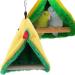 Buy Parrot Standing Perch & Hanging Triangle Hammock - Plush Bird Cage Tent Toys for Parrots Nymphensittich and Conures - Buy Online on GoSupps.com