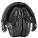 Earmuffs hearing protection with low profile passive folding design 26dB NRR and reduces up to 125dB, black Satin Black Earmuff