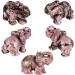 NUPUYAI Elephant Figure - Gemstone Crystal Blasting Stone | Healing Lucky Charm | Reiki Feng Shui Decoration - Rhodonite - Buy Online on GoSupps.com