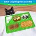 Ciicii Large Dog Leak Mat with Suction Cups - 10.3x8.3 Inches BPA-Free Silicone for Swimming Fur & Claw Care - Anti-Slip Green & Orange - Buy Online on GoSupps.com